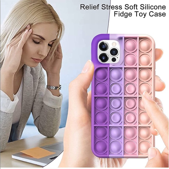 Fidget Toy IPHONE 12 Case Purple Size 6.1” - Picture 6 of 9